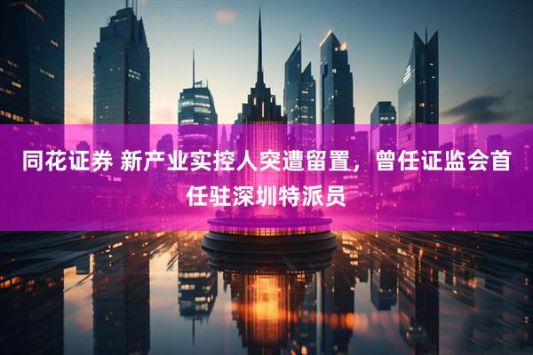 同花证券 新产业实控人突遭留置,曾任证监会首任驻深圳特派员