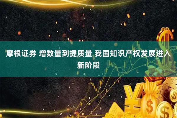 摩根证券 增数量到提质量 我国知识产权发展进入新阶段